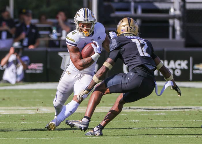 Georgia Tech running back Dontae Smith vs UCF
